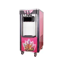 Color Ice Cream Machine for Restaurants Ice Cream Business Three Heads with Universal Wheels 220V Digital Control System2168