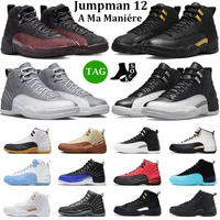 Jumpman 12 Men Basketball Shoes 12s A Ma Maniere Black Taxi Stealth Muslin Hyper Royal Playoffs Flu Game University Gold Mens Trainers Sports Sneakers