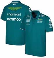 Aston Martin Aramco Cognizant F1 Polos 2023 Officiellt team Polo Summer Men's Casual snabbtorkande kort ärm