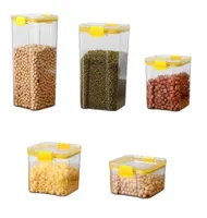 Storage Bottles Jars 46070095013001800ml Transparent Sealed Jar Plastic Kitchen Box Nuts Coffee Bean Home Grain3354485