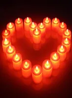Simulationskerzen elektronische romantische Kerzenlicht für Heiratsantragsparty Dekoration Red3785265