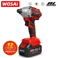 Electric Screwdriver WOSAI 20V Electric Screwdriver battery 300NM Brushless Cordless Screwdriver Impact Drill Impact Driver Rechargeable Driver 230308