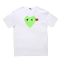 Designerka koszulka T-shirty cdg com des garcons t koszula męskie xl białe krótkie rękaw czerwone serce