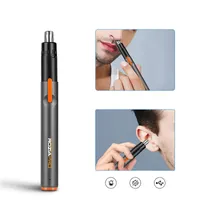Clippers Trimmers Electric Nose Ear Hair Trimmer Effctive for Men and Women with USB Fast Charge Low Noise Mini Pen-grip Portable Nose Epilator 230307