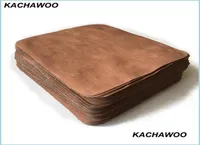 Vêtements d'objectif kachawoo 100pcs 175 mm x 145 mm verres marron nettoyage du tissu en daim personnaliser les accessoires microfibre 220816 drop délivre 9645109