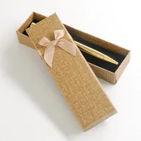 Cardboard Bow Pen Box Cajas de cartón Caja de regalo Bow Girl Heart Lindo Packaging Box Wholesale LX4261