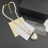 18 -karatowe naszyjniki złota pieczęć złota platowane miedziane kobiety naszyjniki Choker list Pearl oświadczenie moda Damska Naszyjnik