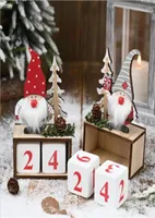 Novelty Items 2021 Christmas Wooden Pine Cone Calendar Old Man Ornaments Decorative Countdown9883886
