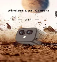 Spor Aksiyon Video Kameralar D3 4K Çift Lens WiFi Kamera 170 Geniş Açılı Açık havada Mikro Kamera Gece Görüşü Ev Gözetim Car5701099