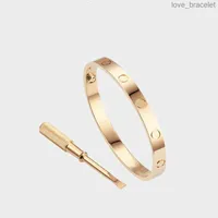 Love Screw Bracelet Designer Bracelets Luxury Jewelry Women Bangle Classic 5.0 Titanium Steel Alloy Gold-Plated Craft Colors