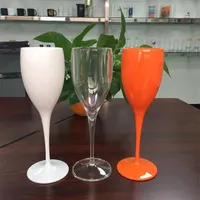 Disposable Dinnerware 175ML Plastic Champagne Glass Wine Bar Acrylic Transparent Goblet Cocktail Cups Festive Party Supplies Weddi339F