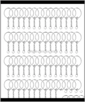 Hooks Rails Storage Housekeeping Organization Home Garden200 кусочки отдельного ключа с цепью и кольцом для прыжков в объеме, подходящих для 9445780