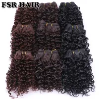 Haartucken FSR Synthetic Hair Webe Kurzkickte lockige Haarwebel 6 Stücke/Los 210G Haarprodukt 230308