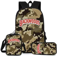 Oxford Bag ad alta capacità Tre pezzi Set di borse per gli studenti delle scuole Backwoods SCURNA PACCHIO BACKPACK BASSEGGI