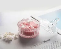 Свечи 65x9 см. Высушенная цветочная ароматерапевтическая соевая восковая свеча с конфеткой, ароматизированная банка для свадебного дня рождения валентин039S9088843