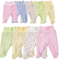 Trousers 23 Pieces Born Baby Autumn Clothing Foot Pants Cotton High Waist Belly Protection Bottoming Pantyhose Boy Girl Pajamas9060093
