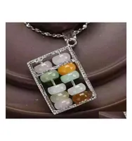 Pingentes jóias finas Feicui Yu 925 Sier Abacus contas pingente para charme de moda Mulheres Droga do Garden Home Garden A4152566