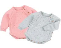 born Baby Girl Bodysuits Fashion Candy Color Knitted Toddler Infant Kids Boys Clothes Spring Long Sleeve Children Tops 2201227442756