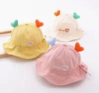 Baby Cotton Sun Hat Toddler Summer Beach Sun Protection Bucket Hats for Baby Girls Infant Beach Hat with Wide Brim Kids Caps Pink T11