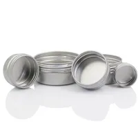 Klasyczne puste aluminiowe pojemniki na balsam do ust kosmetyczny kremowe słoiki Tin rzemiosło butelka 5 10 15 30 50 100 g