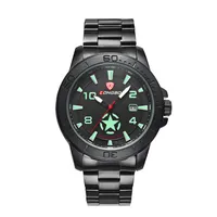 2020 Longbo Luxury Men Army Star Sports Canvas skórzane kwarcowe zegarki dla mężczyzn Prosty zegarek Orologi Da Uomo 80217269t