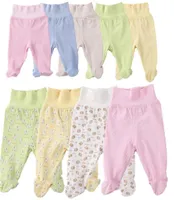 Trousers 23 Pieces Born Baby Autumn Clothing Foot Pants Cotton High Waist Belly Protection Bottoming Pantyhose Boy Girl Pajamas9782817