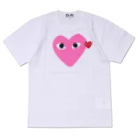 Designer tee mäns t-shirts cdg com des Garcons Little Red Heart Play T Shirt White Womens XL Brand Tee