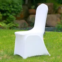 50 100pcs Universal pas cher El White Chaise Cover Office Lycra Spandex Chair Covers Weddings Party Party Dining Christmas Event Event Decor T2226W