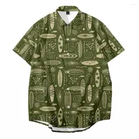 Herren-T-Shirts Hawaiian Shirt Frauen Männer Hip Hop Streetwear Print Bluse Sommer kurzärmelige Feiertagsfeiertag T-Shirt Oversize Kleidung