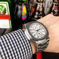 Men's Luxury Mechanical Watch of Pate Phillppe Nautllus Swiss Automatic Chain Up Movement Sapphire Glass Size 40mm Sport Watch 3vgo