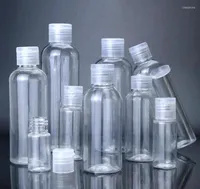 Bottiglie di stoccaggio 10305060100 ml bottiglia da viaggio portatile in plastica vuota Riutilizzabile trasparente Shampoo Shampoo Bouteille Plastique4710985
