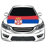 République de Serbie Flags Couverture de capot de voiture 33x5ft 100 PolyesterEngine Les tissus élastiques peuvent être lavés Bonnet Car Banner1023074