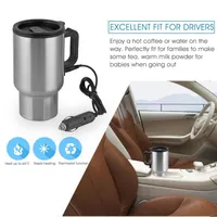Car Cup Bottle 12V 450ml Tea Coffee Water Heater Heating Tool Electric Kettle Thermal cigarette lighter driving Y2001075476678