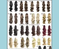 Hästsvansar hårförlängningar produkter 55 cm lång klo per i capelli hästsvans rak simation människa exentions buntar kig cp333 dropp 7547500