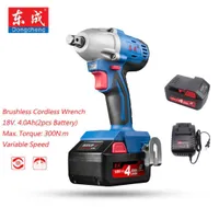 Dongcheng 18V Rechargeable Brushless Impact Wrench DCPB0218E 40Ah Cordless 300Nm M12M18 12quot Gift 1922mm Sleeve2384579
