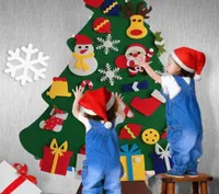 Christmas Decorations Kids DIY Felt Tree Decoration For Home Navidad 2021 Year Gifts Ornaments Santa Claus Xmas6997770