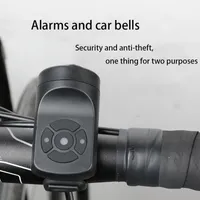 Bisiklet Elektrikli Boynuz Siyah ABS USB Şarj Edilebilir Bisiklet Alarm Halkası/Hoparlör Çift Amaçlı Bisiklet Bisiklet Aksesuarları