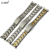 Men Women Watch Watches Belt 13mm 17mm 20mm New silver or gold Curved end Solid SS Watch Band strap Relojes Hombre 20162768