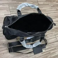 Dropship Black Outdoor Sports Travel Bags Large Capacity Handbag Crossbody Duffel Bag with Strap 45CM249K