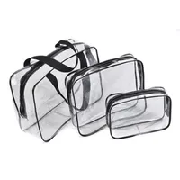 Designer-Transparent PVC Bags Travel Organizer Clear Makeup Bag Beautician Cosmetic Bag Beauty Case Toiletry Make Up Pouch Wash Ba233U