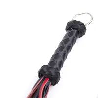 Sexy Socks Genuine Leather Whip Flogger Handle Spanking Paddle Knout Flirt BDSM Adult Game Erotic Sex Toys for Women Couples