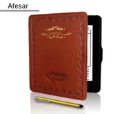 Vintage Leather Smart Book Case voor Kindle Paperwhite 1 2 3 2013 2012 Flip Cover met Stylus Magnet ClosededAuto Sleep4755334