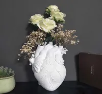 Анатомическая форма вазы в форме сердца скульптура дома украшения вазы цветочный горшок держатель растений Herz Desktop украшения Florero Pot De Fleur 214982861