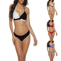 Impresión Bikinis Diseñador Bikini Juego de dos piezas traje de baño de traje de baño para mujeres