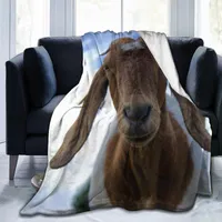 Blankets Animal Goat 3D Printing Printed Blanket Bedspread Retro Bedding Square Picnic Soft