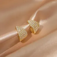 Dangle Earrings 2023 Trend Minimalistische Goud Metalen Cirkel Geometrische Ronde Grote Oorbellen Voor Vrouwen Wedding Party Sieraden