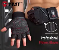Sports Gloves TMT Gym Gloves for Men Fingerless Weight Lifting Dumbbells Silicone AntiSlip Palm Gloves Workout Crossfit Fitness 23206686