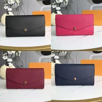 Women Handbags Pures Calfskin Sarah Wallet with Zipped Coin Pocket Card Slots Lady Coin bag Luxurys Designers Bags with Box M61182270v