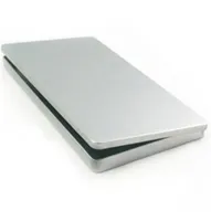 Boîte de rangement rectangulaire en métal argenté Diy Blank Tin Organizer Box Organizrice Caixa Organization de casket Nomaux 2106262196875
