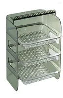 Kitchen Storage WallMounted Racks Plastic Serving Trays Multilayer Household Dishes Artifact Pot Plate Tray4141154